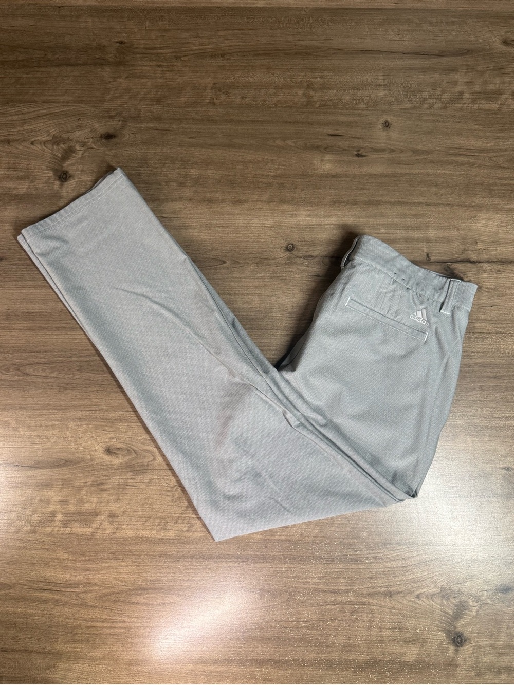 Adidas Men’s Gray Straight Leg Golf Pants Polyester Blend 32x32